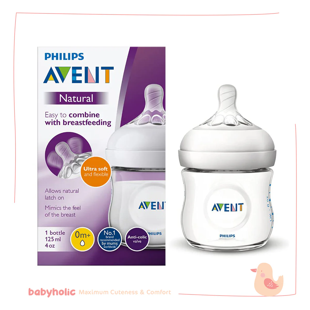 Avent Natural Baby Bottle 125mls