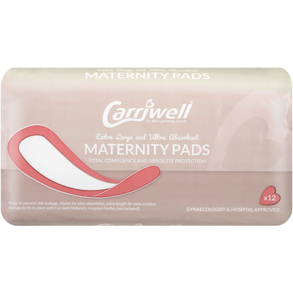 Carriwell Maternity Pads Extra Large & Ultra Absorbent x12