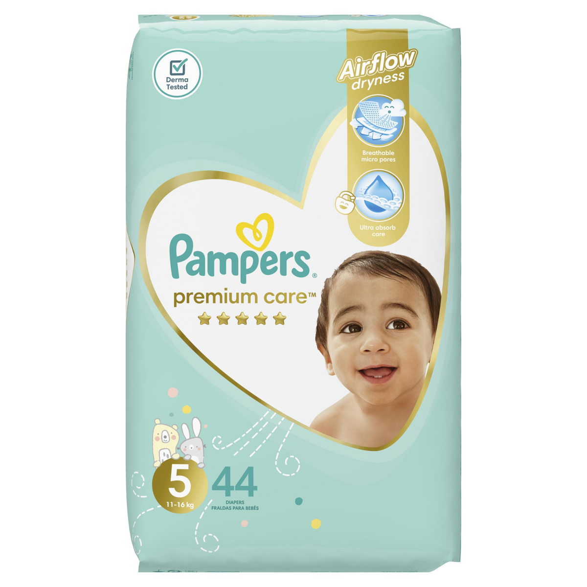 Pampers Premium Care Disposable Diapers Size 5 (11-18 kg) 44's