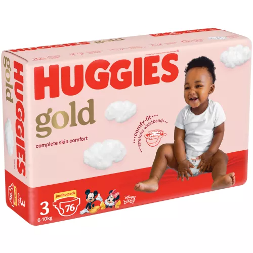 Huggies Gold Disposable Diapers Size 3 (6-10kg) 76's