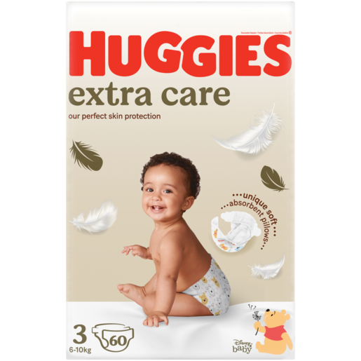 Huggies Extra Care Disposable Diapers Size 3 (6-10kg) 60's