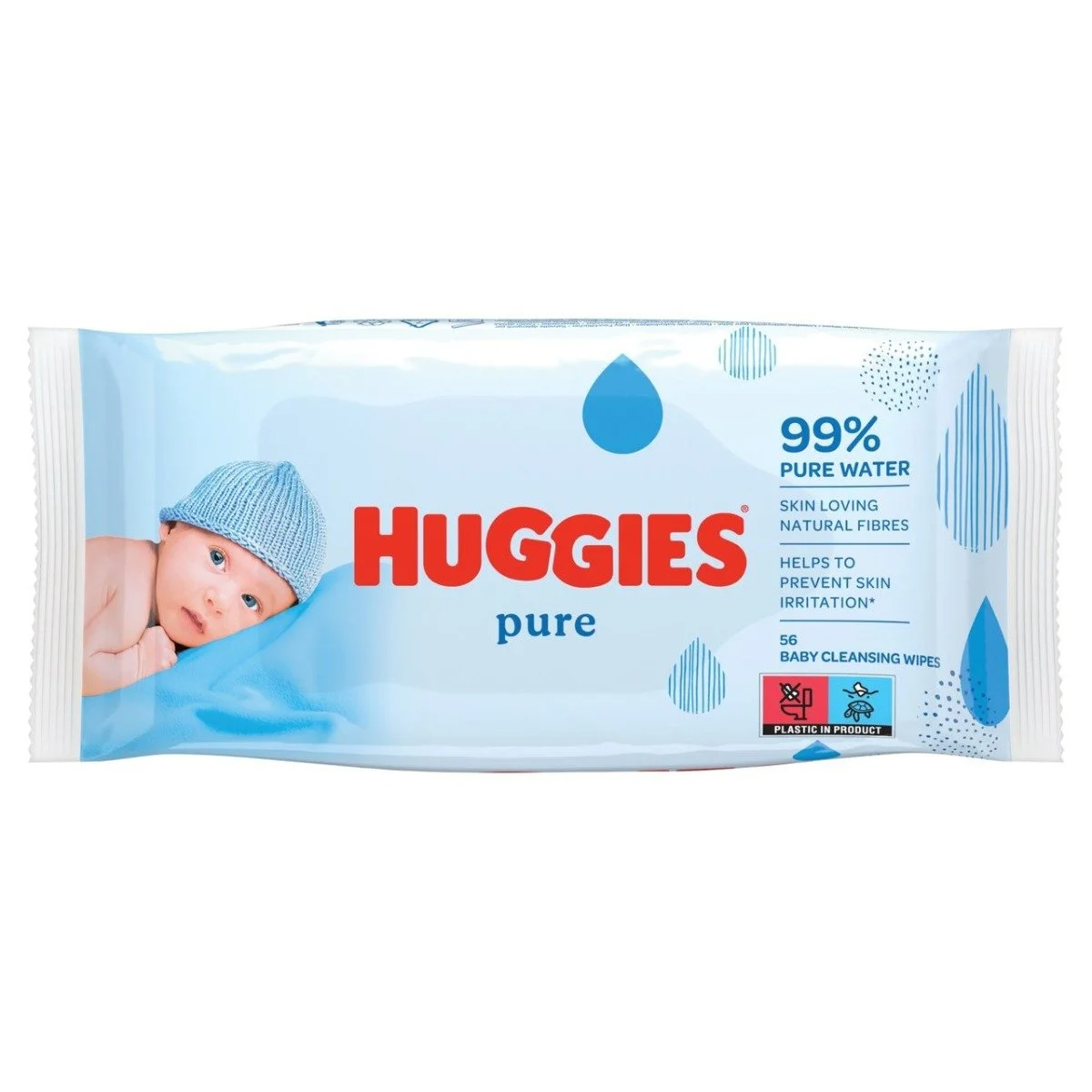 Huggies Pure Baby pack of 56 Wipes