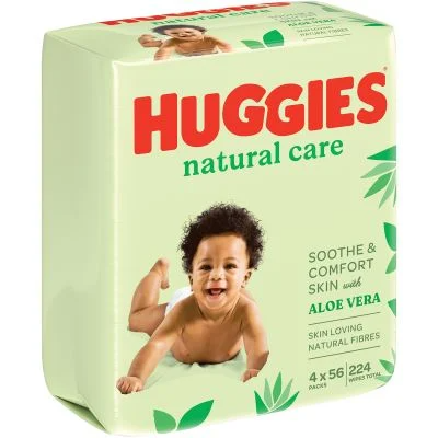 Huggies Natural Care Baby Wipes 4*56