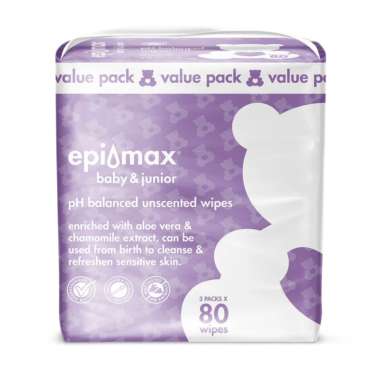 Epi-Max Sensitive Baby Wipes 3 Pack