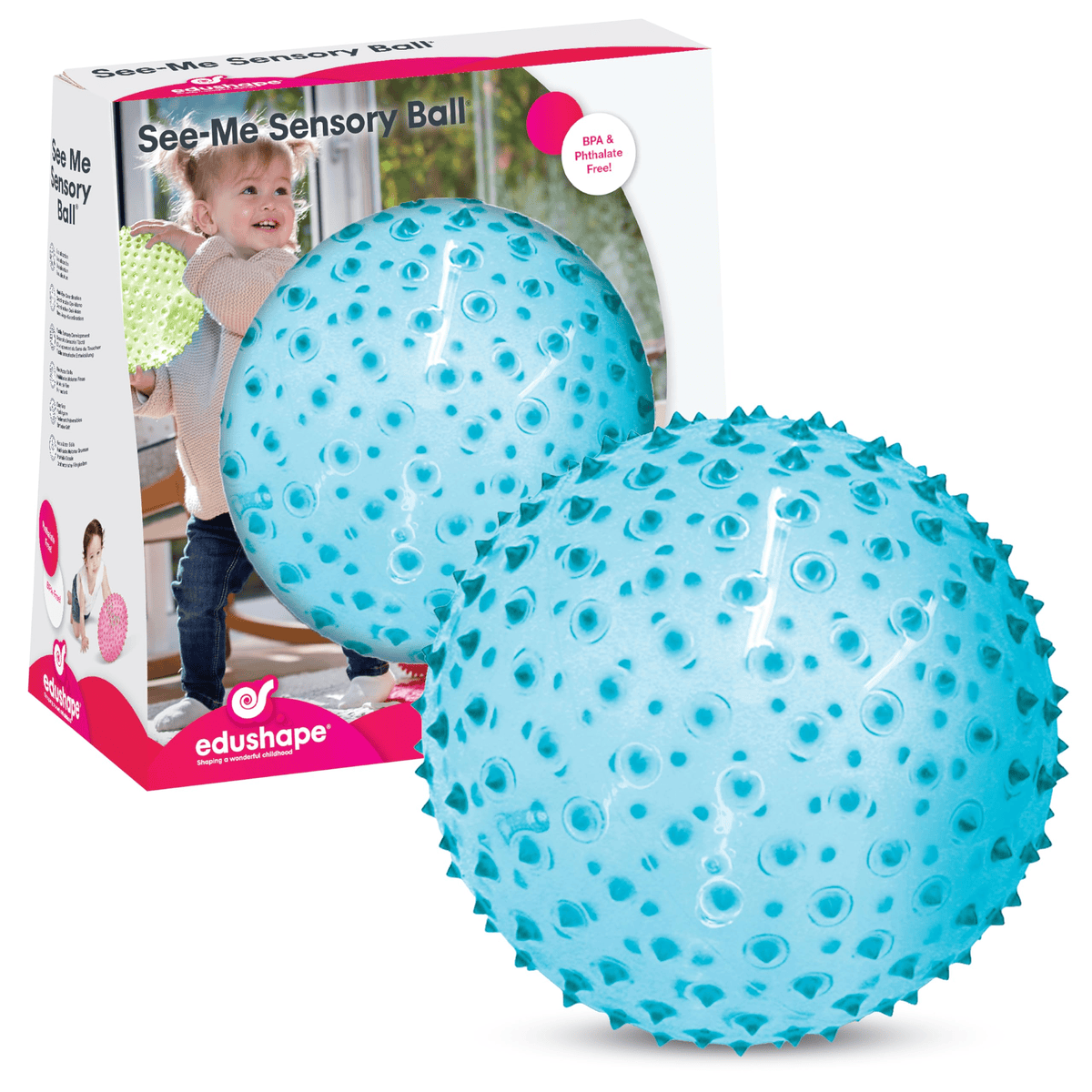 Edushape See-Me Sensory Ball - 7 Inch, Durable Nubby Surface