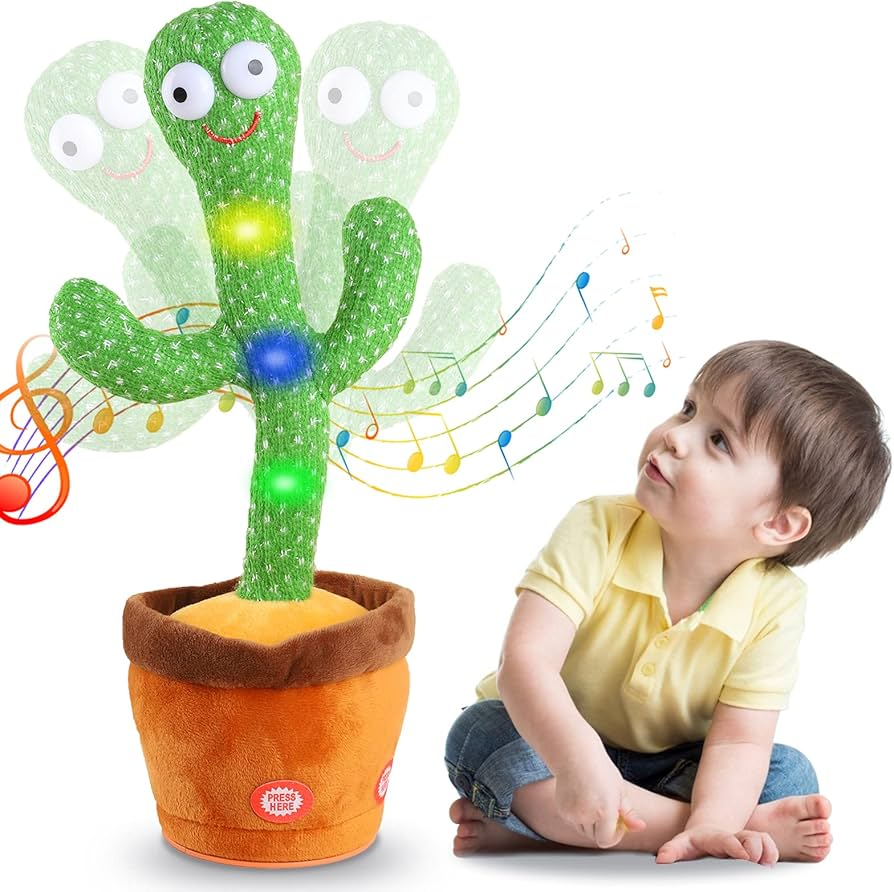 Kids 2 in 1 Dancing and Singing Cactus Plush Toy